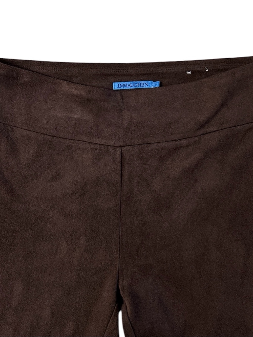 J. McLaughlin Women’s Dark Brown Faux Suede Stretch Skinny Pull-On Pants Size M